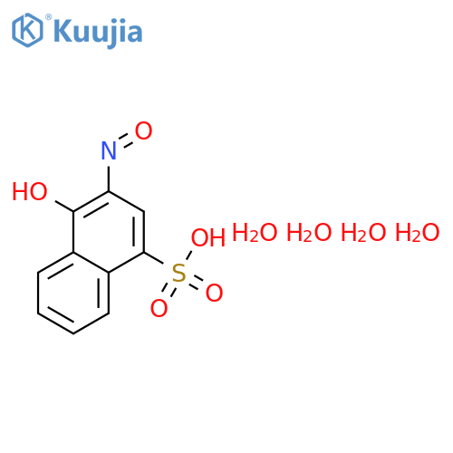 2-Nitroso-1-naphthol-4-sulfonic acid tetrahydrate structure