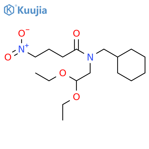 Butanamide, N-(cyclohexylmethyl)-N-(2,2-diethoxyethyl)-4-nitro- structure