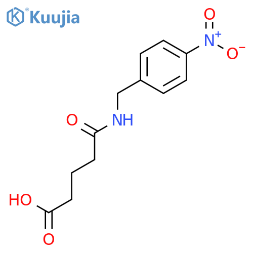 Pentanoic acid, 5-[[(4-nitrophenyl)methyl]amino]-5-oxo- structure