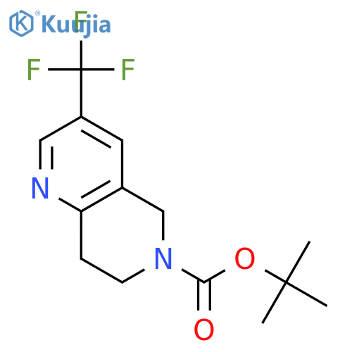 tert-Butyl 3-(trifluoromethyl)-7,8-dihydro-1,6-naphthyridine-6(5H)-carboxylate structure