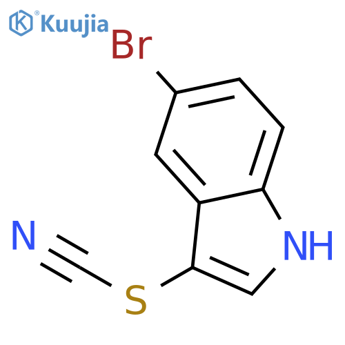 Thiocyanic acid, 5-bromo-1H-indol-3-yl ester structure