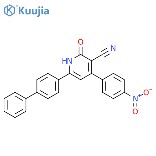 3-Pyridinecarbonitrile,6-[1,1'-biphenyl]-4-yl-1,2-dihydro-4-(4-nitrophenyl)-2-oxo- structure
