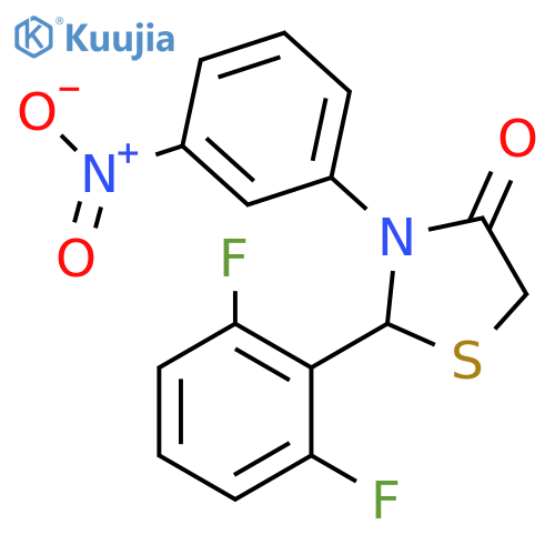 4-Thiazolidinone, 2-(2,6-difluorophenyl)-3-(3-nitrophenyl)- structure