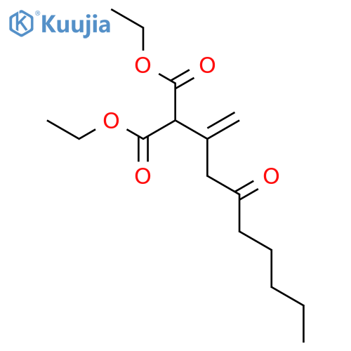 Propanedioic acid, (1-methylene-3-oxooctyl)-, diethyl ester structure
