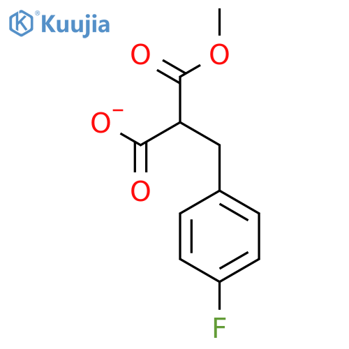 PROPANEDIOIC ACID, [(4-FLUOROPHENYL)METHYL]-, MONOMETHYL ESTER structure