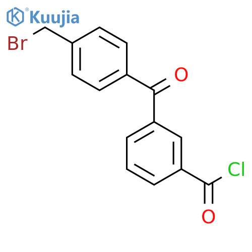 Benzoyl chloride, 3-[4-(bromomethyl)benzoyl]- structure