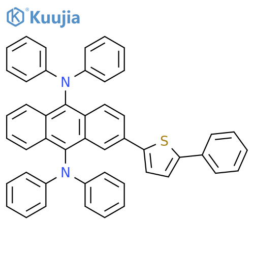 9,10-Anthracenediamine, N,N,N',N'-tetraphenyl-2-(5-phenyl-2-thienyl)- structure