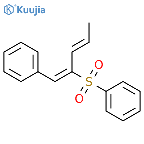 Benzene, [[(1E,2E)-1-(phenylmethylene)-2-butenyl]sulfonyl]- structure