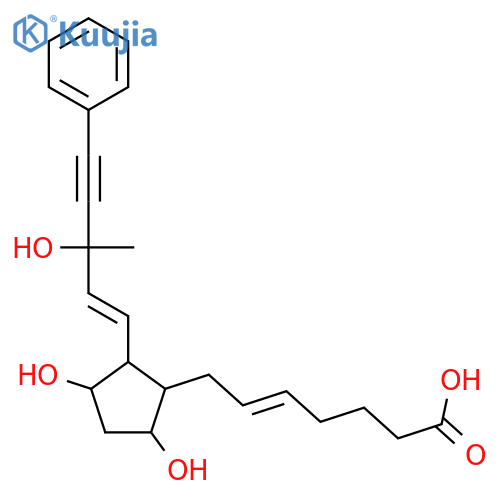 (5Z)-7-{(1R,2R,3R,5S)-3,5-dihydroxy-2-[(1E)-3-hydroxy-3-methyl-5-phenylpent-1-en-4-yn-1-yl]cyclopentyl}hept-5-enoic acid structure