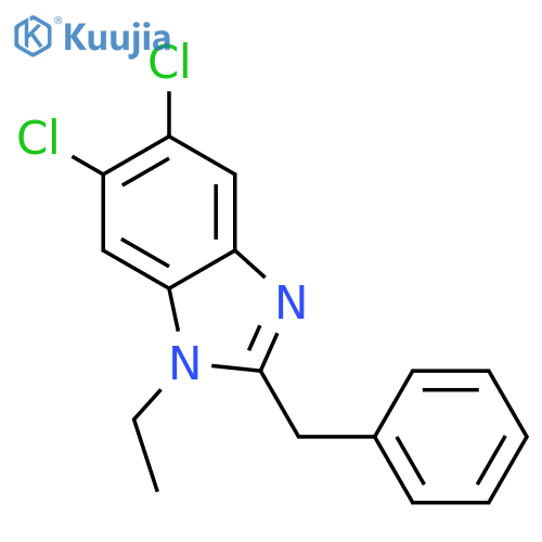 1H-Benzimidazole, 5,6-dichloro-1-ethyl-2-(phenylmethyl)- structure