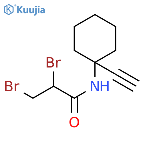 Propanamide, 2,3-dibromo-N-(1-ethynylcyclohexyl)- structure