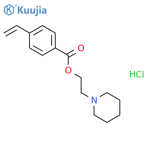 Benzoic acid, 4-ethenyl-, 2-(1-piperidinyl)ethyl ester, hydrochloride structure