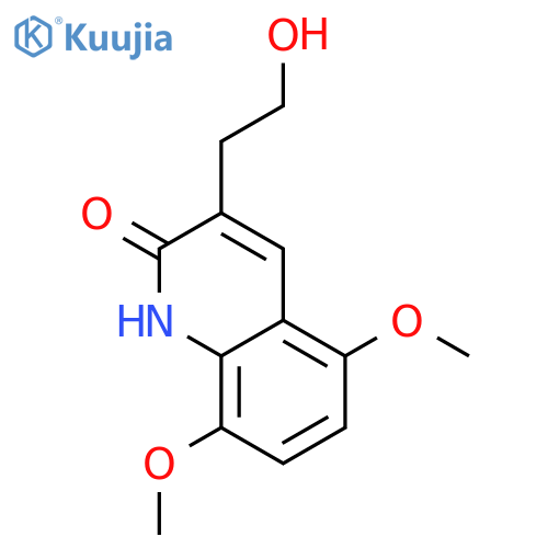 2(1H)-Quinolinone, 3-(2-hydroxyethyl)-5,8-dimethoxy- structure