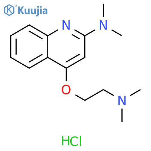 2-Quinolinamine, 4-[2-(dimethylamino)ethoxy]-N,N-dimethyl-, hydrochloride (1:2) structure