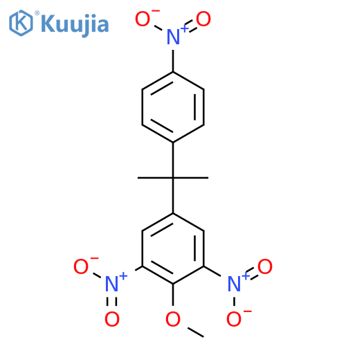 Benzene, 2-methoxy-5-[1-methyl-1-(4-nitrophenyl)ethyl]-1,3-dinitro- structure