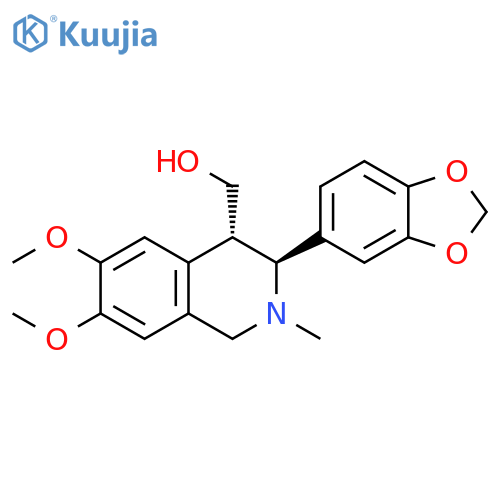 4-Isoquinolinemethanol, 3-(1,3-benzodioxol-5-yl)-1,2,3,4-tetrahydro-6,7-dimethoxy-2-methyl-, trans- (9CI) structure