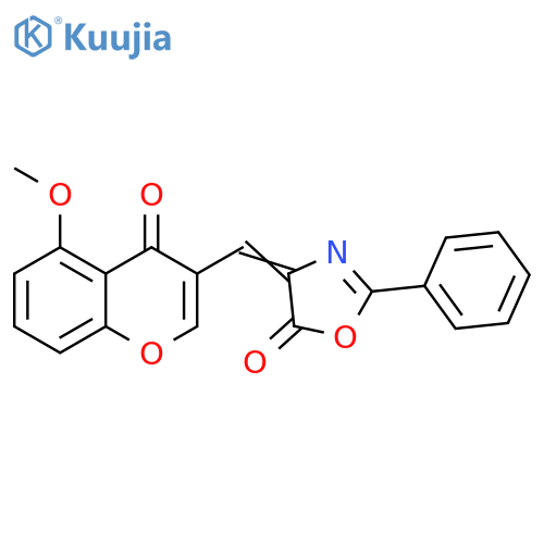 5(4H)-Oxazolone,4-[(5-methoxy-4-oxo-4H-1-benzopyran-3-yl)methylene]-2-phenyl- structure