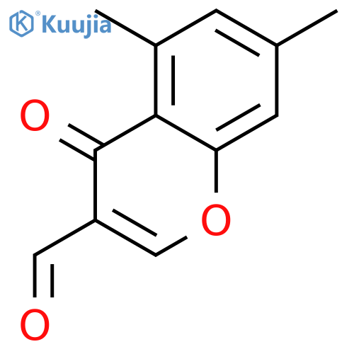 5,7-Dimethyl-4-oxo-4H-chromene-3-carbaldehyde structure