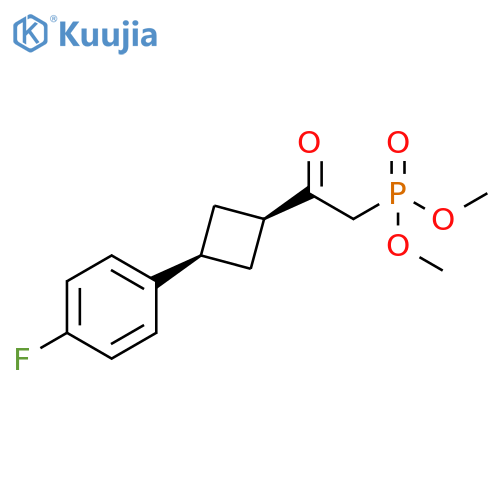 Phosphonic acid, [2-[3-(4-fluorophenyl)cyclobutyl]-2-oxoethyl]-, dimethylester, cis- structure