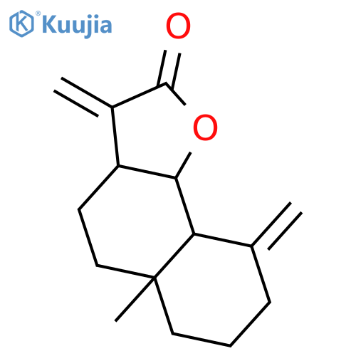 Naphtho[1,2-b]furan-2(3H)-one,decahydro-5a-methyl-3,9-bis(methylene)-, (3aR,5aR,9aS,9bS)- structure
