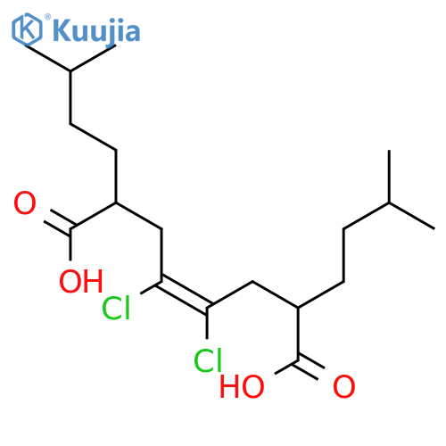 4-Octenedioic acid, 4,5-dichloro-2,7-bis(3-methylbutyl)- structure