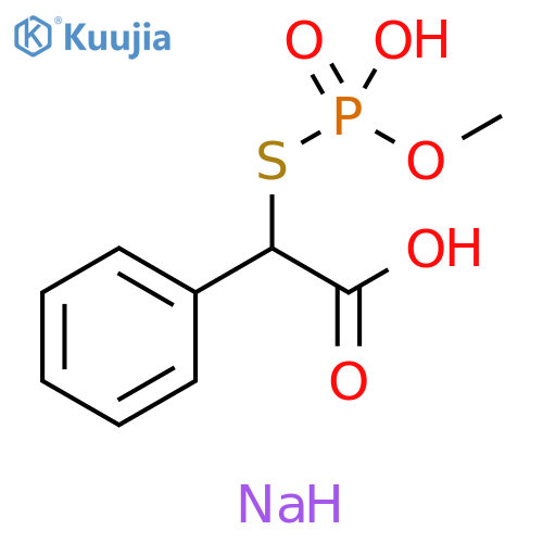 Benzeneacetic acid, a-[(hydroxymethoxyphosphinyl)thio]-, monosodiumsalt structure