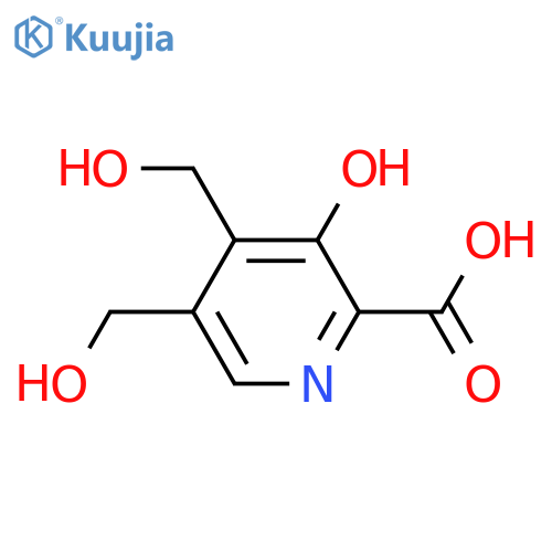 2-Pyridinecarboxylic acid, 3-hydroxy-4,5-bis(hydroxymethyl)- structure