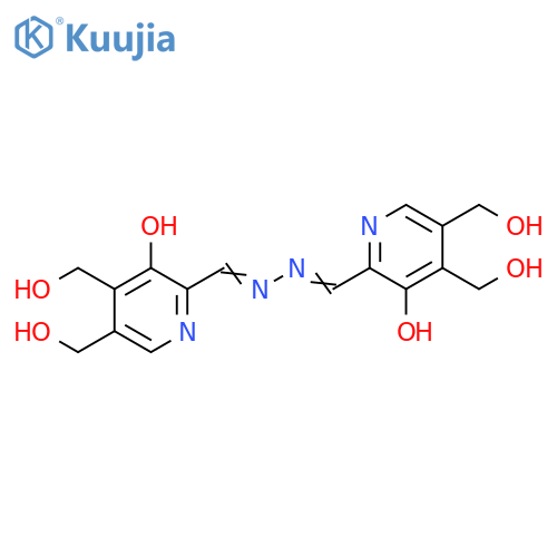 2-Pyridinecarboxaldehyde, 3-hydroxy-4,5-bis(hydroxymethyl)-, 2-[[3-hydroxy-4,5-bis(hydroxymethyl)-2-pyridinyl]methylene]hydrazone structure