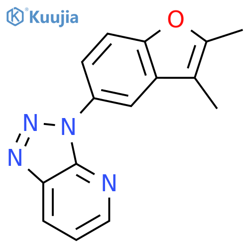 3H-1,2,3-Triazolo[4,5-b]pyridine, 3-(2,3-dimethyl-5-benzofuranyl)- structure