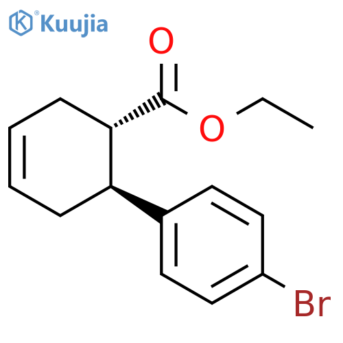 3-Cyclohexene-1-carboxylic acid, 6-(4-bromophenyl)-, ethyl ester,trans- structure