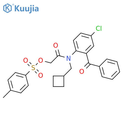 ACETAMIDE, N-(2-BENZOYL-4-CHLOROPHENYL)-N-(CYCLOBUTYLMETHYL)-2-[[(4-METHYLPHENYL)SULFONYL]OXY]- structure