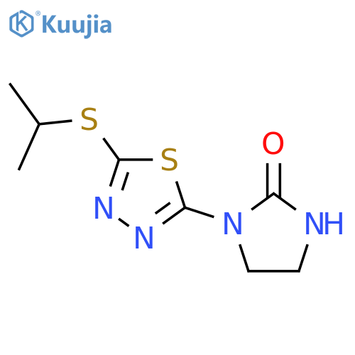 2-Imidazolidinone, 1-[5-[(1-methylethyl)thio]-1,3,4-thiadiazol-2-yl]- structure