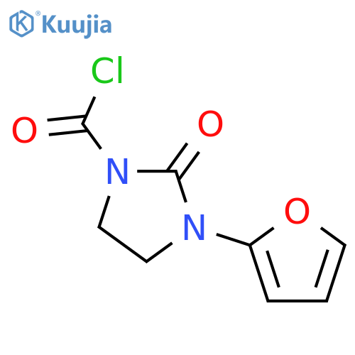 1-Imidazolidinecarbonyl chloride, 3-(2-furanyl)-2-oxo- structure