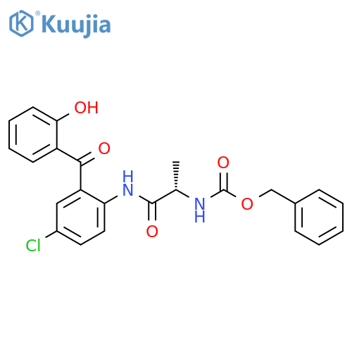 Carbamic acid,[2-[[4-chloro-2-(2-hydroxybenzoyl)phenyl]amino]-1-methyl-2-oxoethyl]-,phenylmethyl ester, (S)- structure