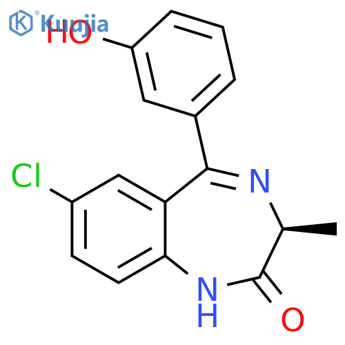 2H-1,4-Benzodiazepin-2-one,7-chloro-1,3-dihydro-5-(3-hydroxyphenyl)-3-methyl-, (S)- structure