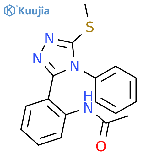 Acetamide, N-[2-[5-(methylthio)-4-phenyl-4H-1,2,4-triazol-3-yl]phenyl]- structure