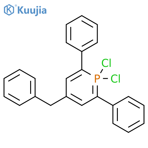 Phosphorin, 1,1-dichloro-1,1-dihydro-2,6-diphenyl-4-(phenylmethyl)- structure