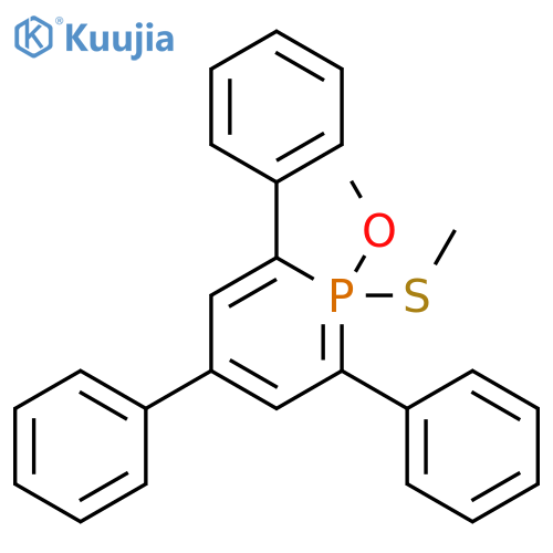 Phosphorin, 1,1-dihydro-1-methoxy-1-(methylthio)-2,4,6-triphenyl- structure
