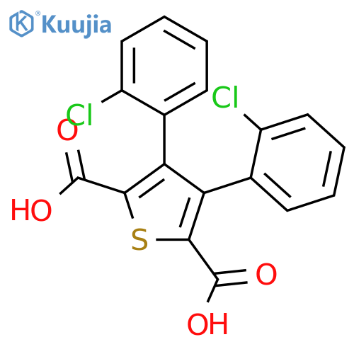2,5-Thiophenedicarboxylic acid, 3,4-bis(2-chlorophenyl)- structure