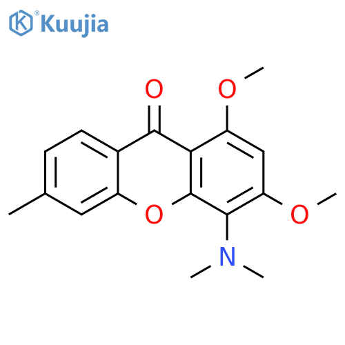 9H-Xanthen-9-one, 4-(dimethylamino)-1,3-dimethoxy-6-methyl- structure