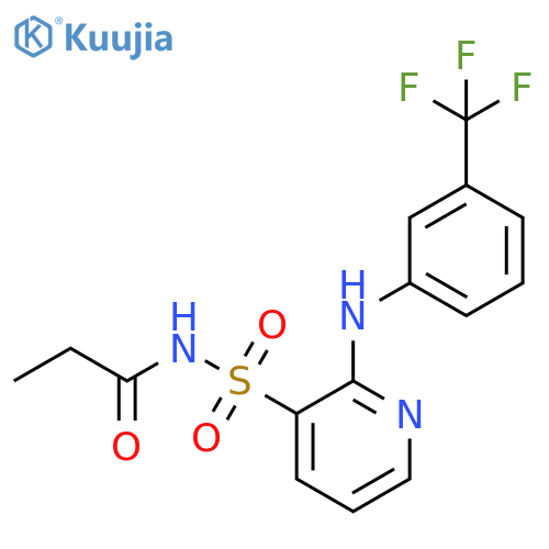 Propanamide,N-[[2-[[3-(trifluoromethyl)phenyl]amino]-3-pyridinyl]sulfonyl]- structure