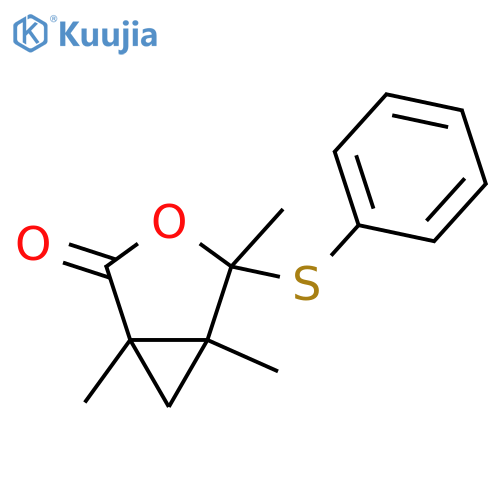 3-Oxabicyclo[3.1.0]hexan-2-one, 1,4,5-trimethyl-4-(phenylthio)- structure
