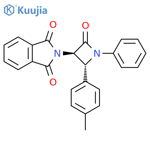 1H-Isoindole-1,3(2H)-dione,2-[2-(4-methylphenyl)-4-oxo-1-phenyl-3-azetidinyl]-, trans- structure