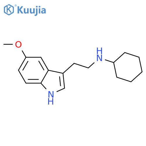 N-[2-(5-methoxy-1H-indol-3-yl)ethyl]cyclohexanamine structure