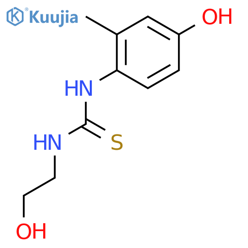 Thiourea, N-(2-hydroxyethyl)-N'-(4-hydroxy-2-methylphenyl)- structure