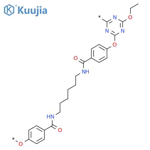Poly[(6-ethoxy-1,3,5-triazine-2,4-diyl)oxy-1,4-phenylenecarbonylimino-1,6-hexanediyliminocarbonyl-1,4-phenyleneoxy] structure