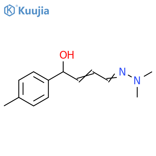2-Butenal, 4-hydroxy-4-(4-methylphenyl)-, dimethylhydrazone structure