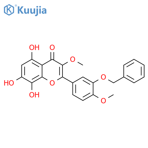 4H-1-Benzopyran-4-one,5,7,8-trihydroxy-3-methoxy-2-[4-methoxy-3-(phenylmethoxy)phenyl]- structure