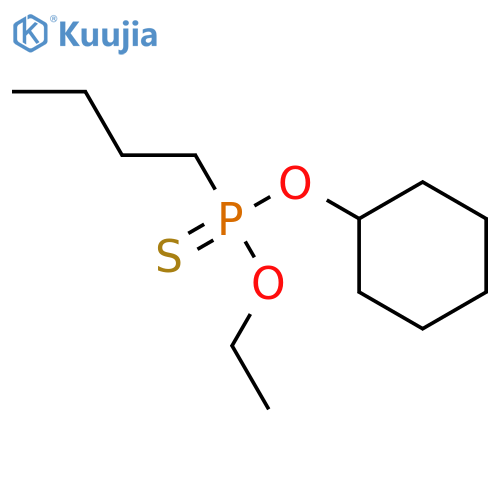 Phosphonothioic acid, butyl-, O-cyclohexyl O-ethyl ester structure