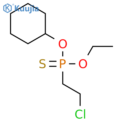 Phosphonothioic acid, (2-chloroethyl)-, O-cyclohexyl O-ethyl ester structure